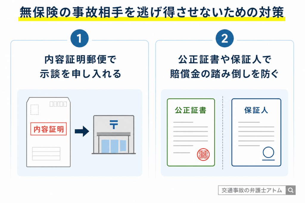 無保険の事故相手を逃げ得させないための対策