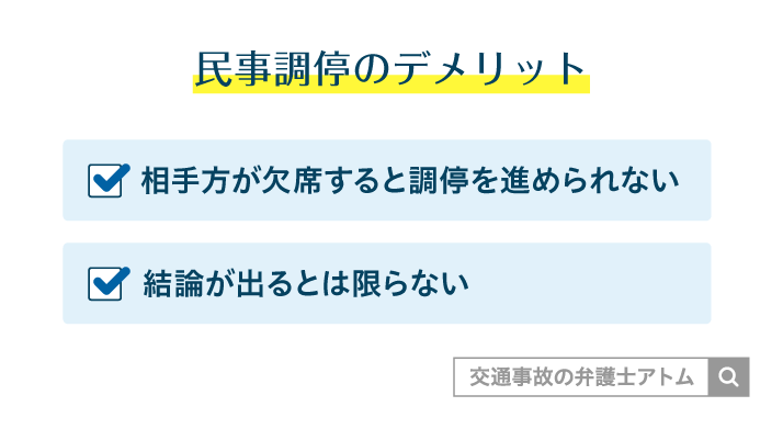 民事調停のデメリット