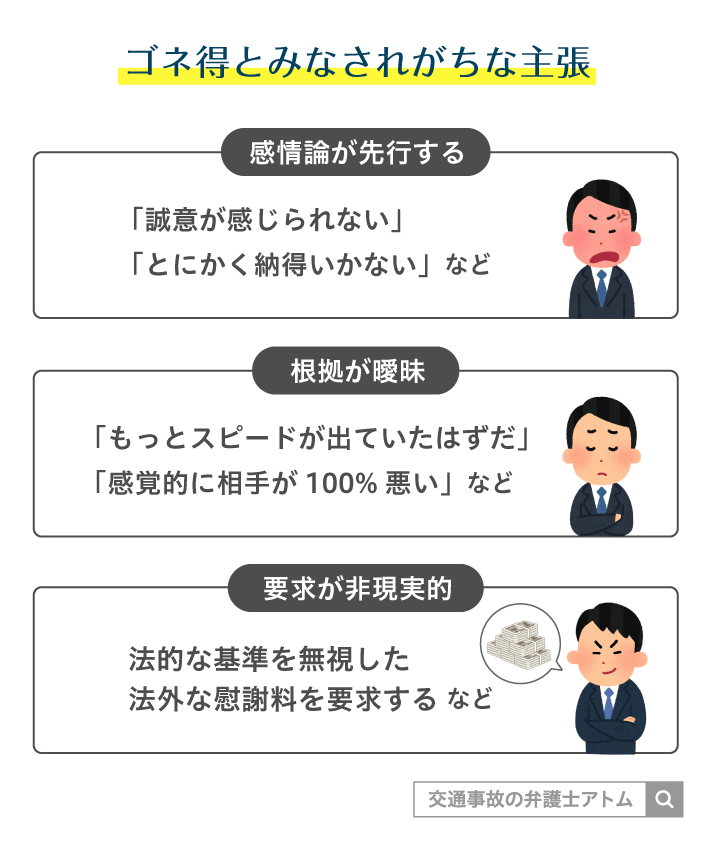 ゴネ得とみなされがちな主張